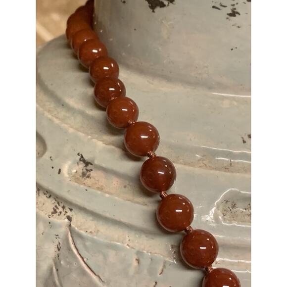 Whitney Kelly Necklace & Detachable Pendant Carnelian Agate Sterling Silver Vin. - Picture 5 of 16